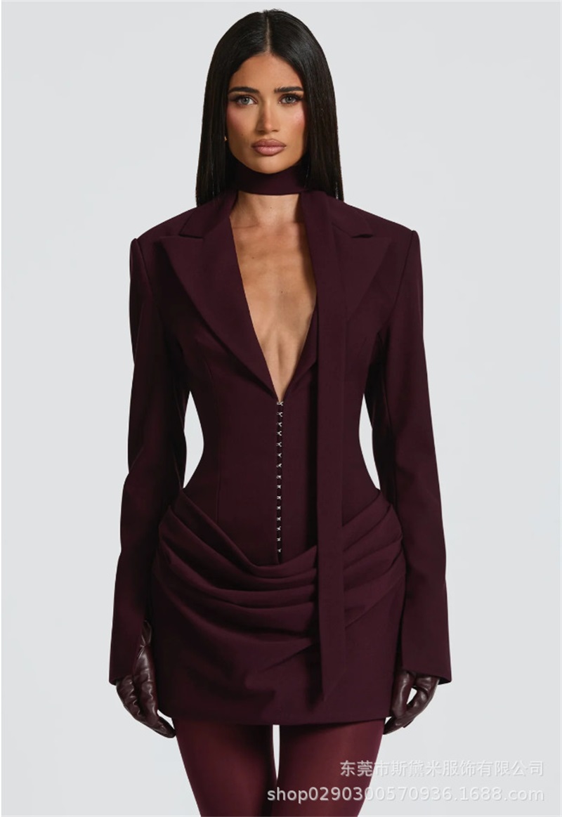 Women Formal Wear For Party - Langer Schal für Damen, 1-teiliger Blazer