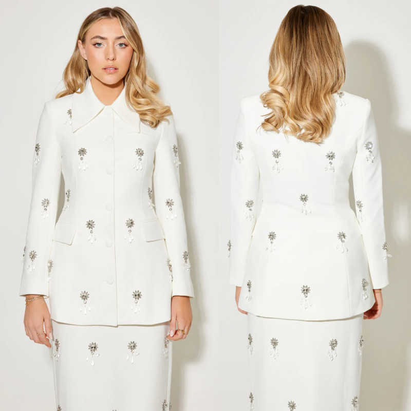 Women Formal Wear For Party - Schicke Damenanzüge, 2-teilig, Blazer, Röcke, einreihig,