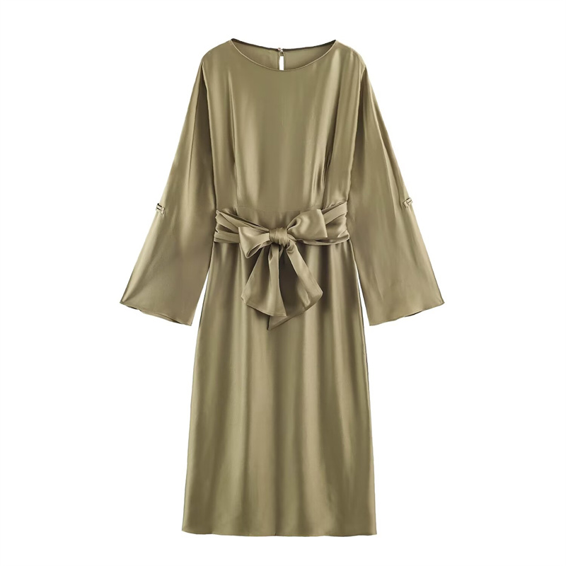 Women'S Green Formal Wear - Guobioziy 2026 Herbst Neuankunft Damenkleid Armeegrün