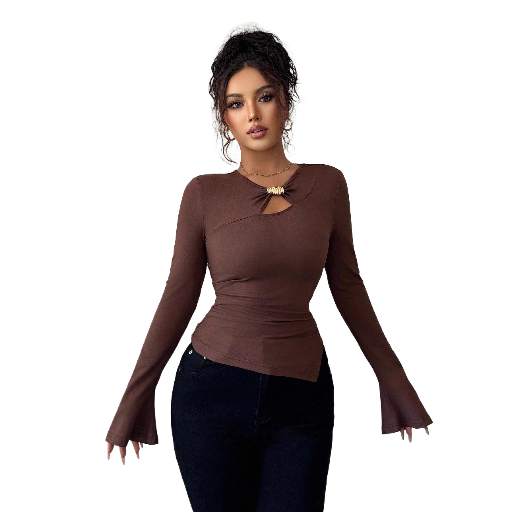 Formal Wear For Women Xl - 2025 Herbst und Winter Neue asymmetrische