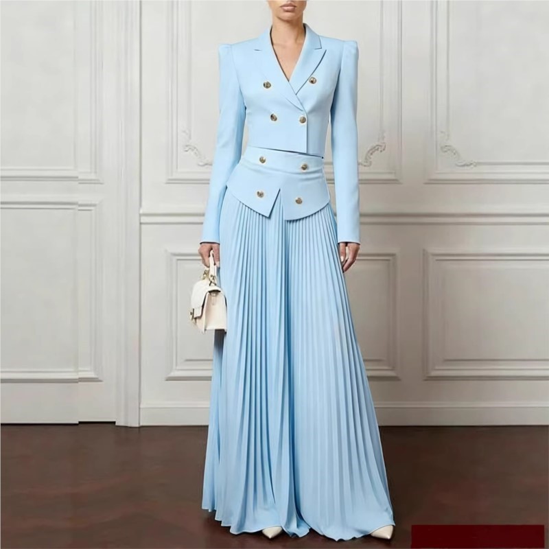 Female Formal Wear - Elegantes 2-Teiliges Set: Blazer mit Revers