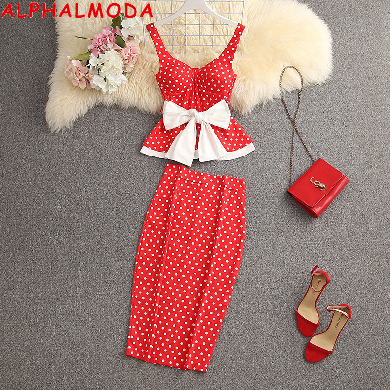 Female Formal Wear - ALPHALMODA Damen-Modeanzug mit Rüschen, süßen Schleifengürteln,