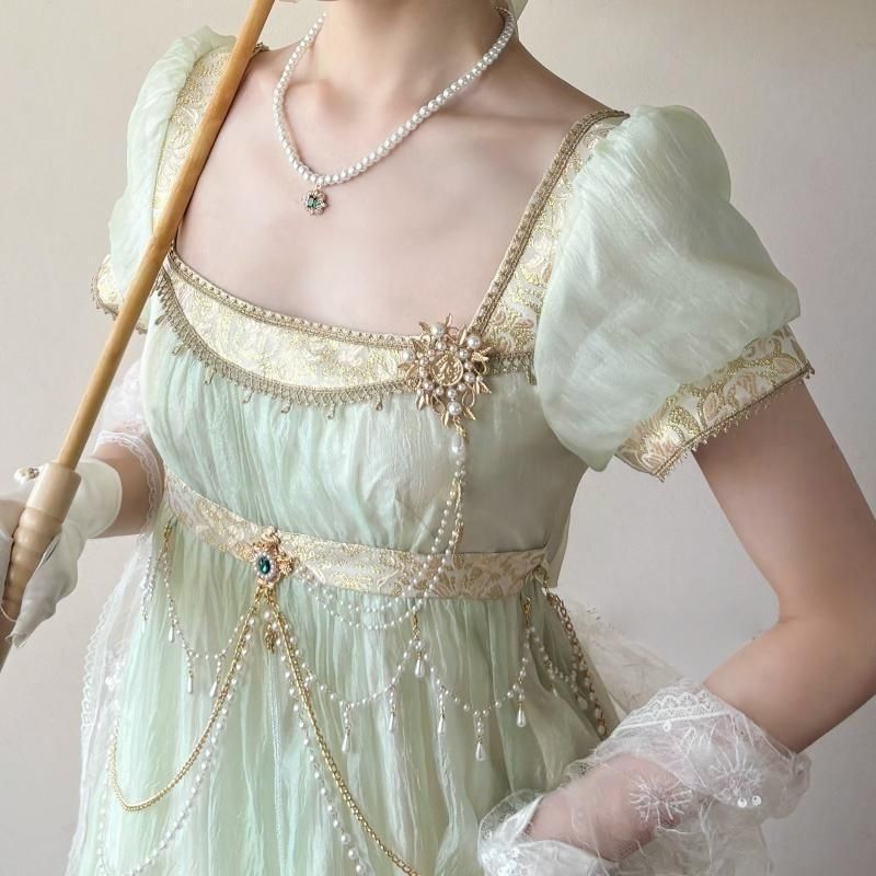 Handgefertigtes Regency-Empire – Women'S Green Formal Wear Bewertung und Preis