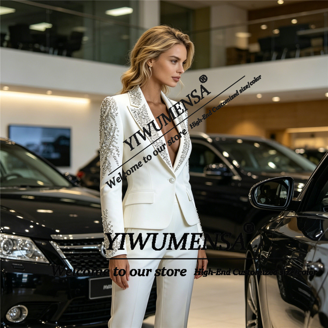 Luxuriöse Damenanzüge 2-teilig – Blazer Set Women Formal Bewertung und Preis