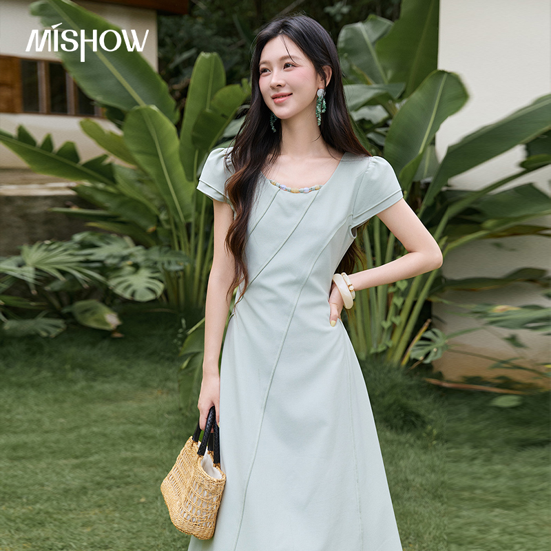 MISHOW Damen Grünes Midi-Lange – Women'S Green Formal Wear Bewertung und Preis