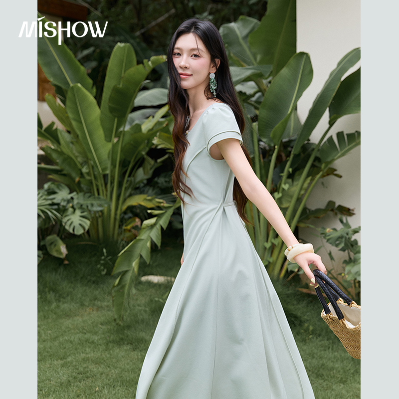 MISHOW Damen Grünes Midi-Lange – Women'S Green Formal Wear Bewertung und Preis