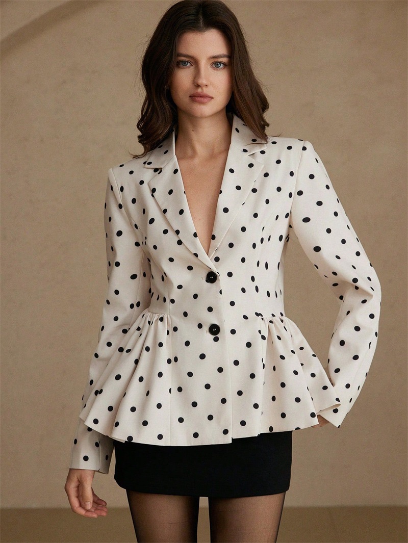 Weißer Blazer mit schwarzen Pu – Women Formal Wear Black And White Bewertung und Preis