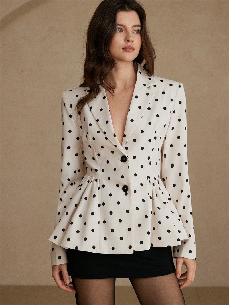 Weißer Blazer mit schwarzen Pu – Women Formal Wear Black And White Bewertung und Preis