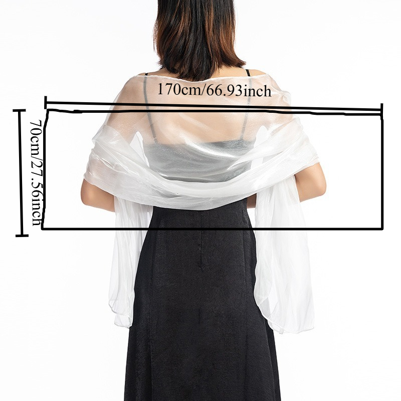 Eleganter Einfarbiger Schal fü – Female Formal Wear Bewertung und Preis