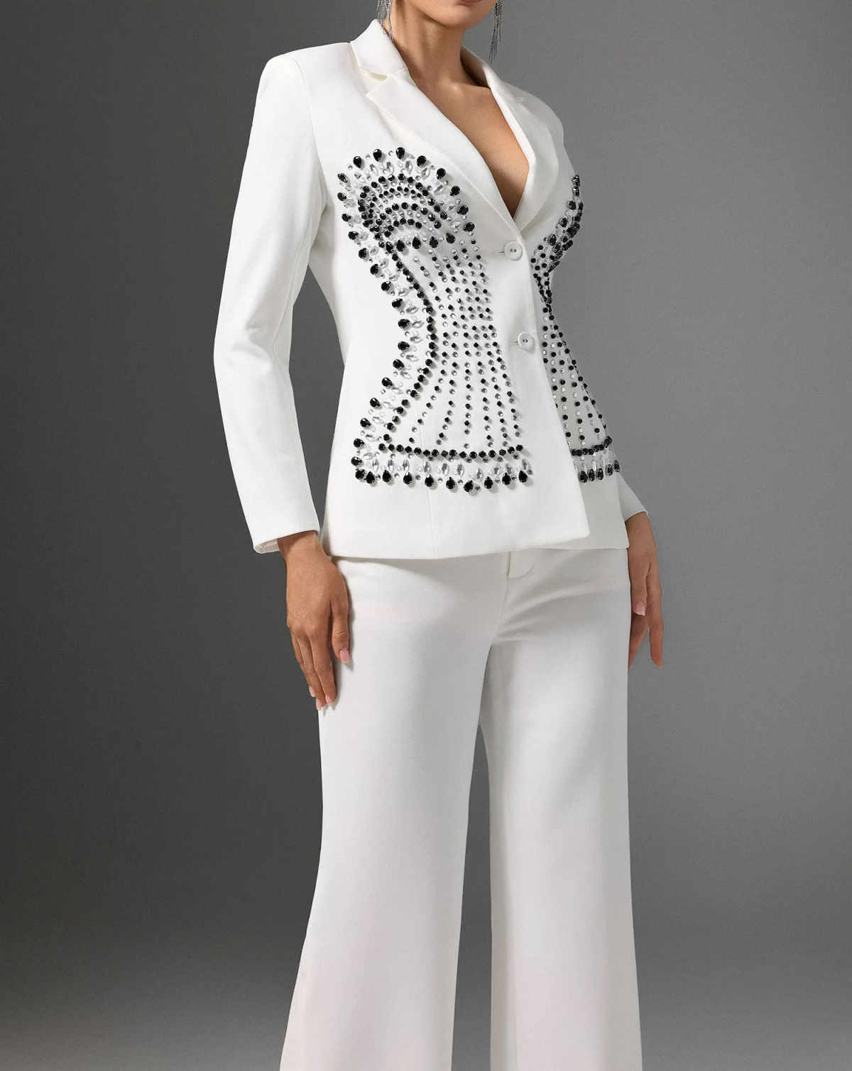 Weißes Damen-Blazerkleid mit s – Women Formal Wear Black And White Bewertung und Preis