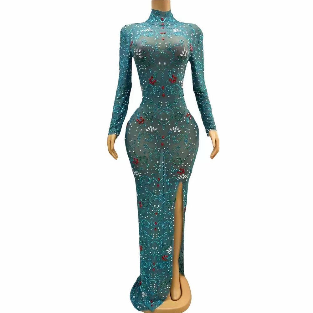 Sexy Bühne luxuriös blau grün  – Women'S Green Formal Wear Bewertung und Preis