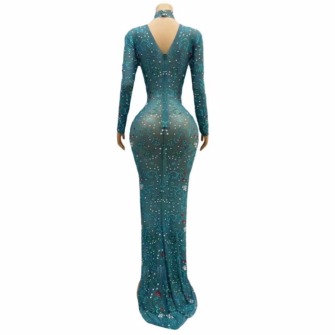 Sexy Bühne luxuriös blau grün  – Women'S Green Formal Wear Bewertung und Preis