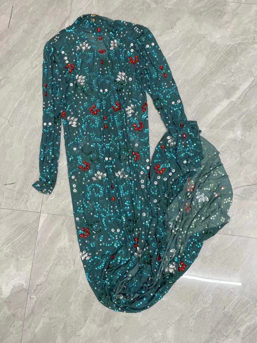 Sexy Bühne luxuriös blau grün  – Women'S Green Formal Wear Bewertung und Preis