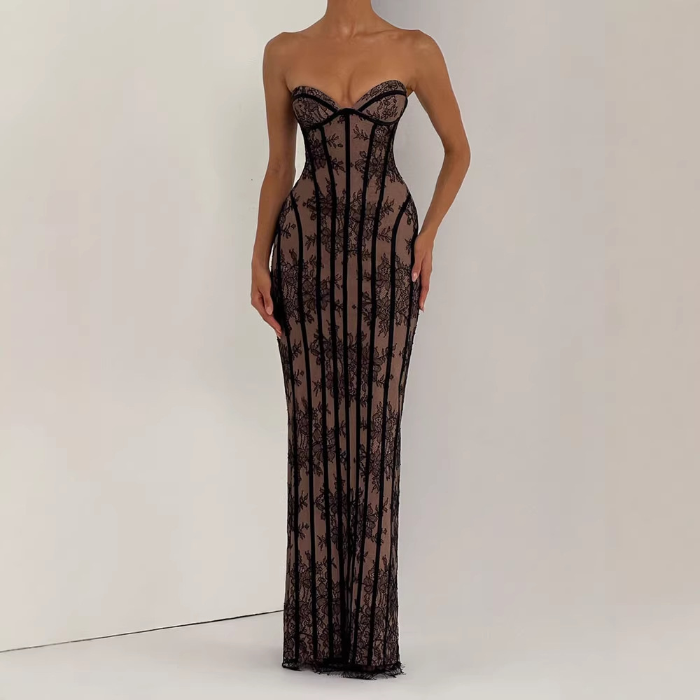 Trägerloses Bodycon Maxikleid  – Women Formal Wear For Party Bewertung und Preis